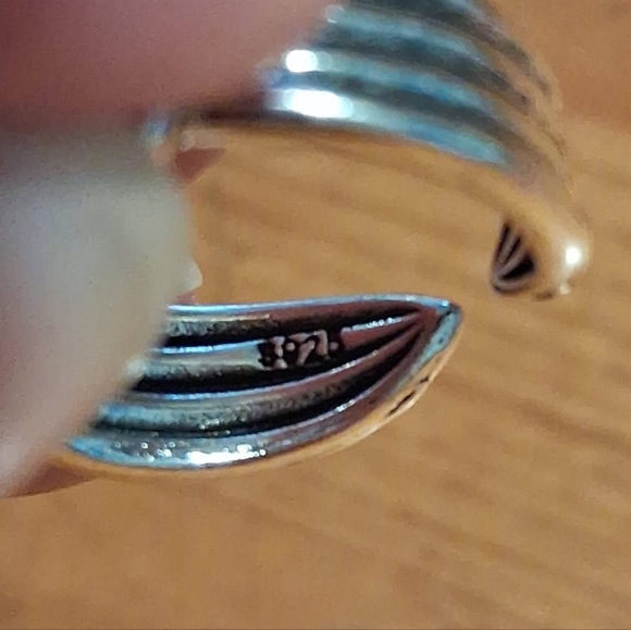 S925 Sterling Open Cuff Ring - Picture 6 of 6
